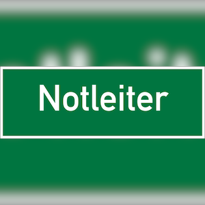 Rettungszeichen, Wortschild Notleiter - 300x105 mm Folie selbstklebend, nachleuchtend Image