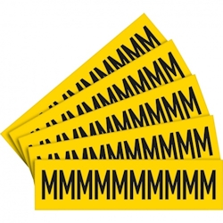 Aufkleber I Selbstklebende Buchstaben M, gelb/schwarz, Folie, Schrifthöhe 30mm, 5Bogen/VE, 10/BOG Image