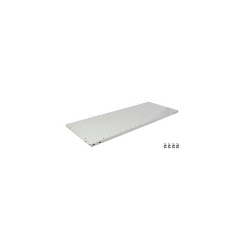Zusatz-Fachboden für PROREGAL FachbodenregalMULTIplus85 Stecksystem | BxT 100x60cm | Inkl. 4 Fachbodenträgern | Fachlast 85kg | Lichtgrau