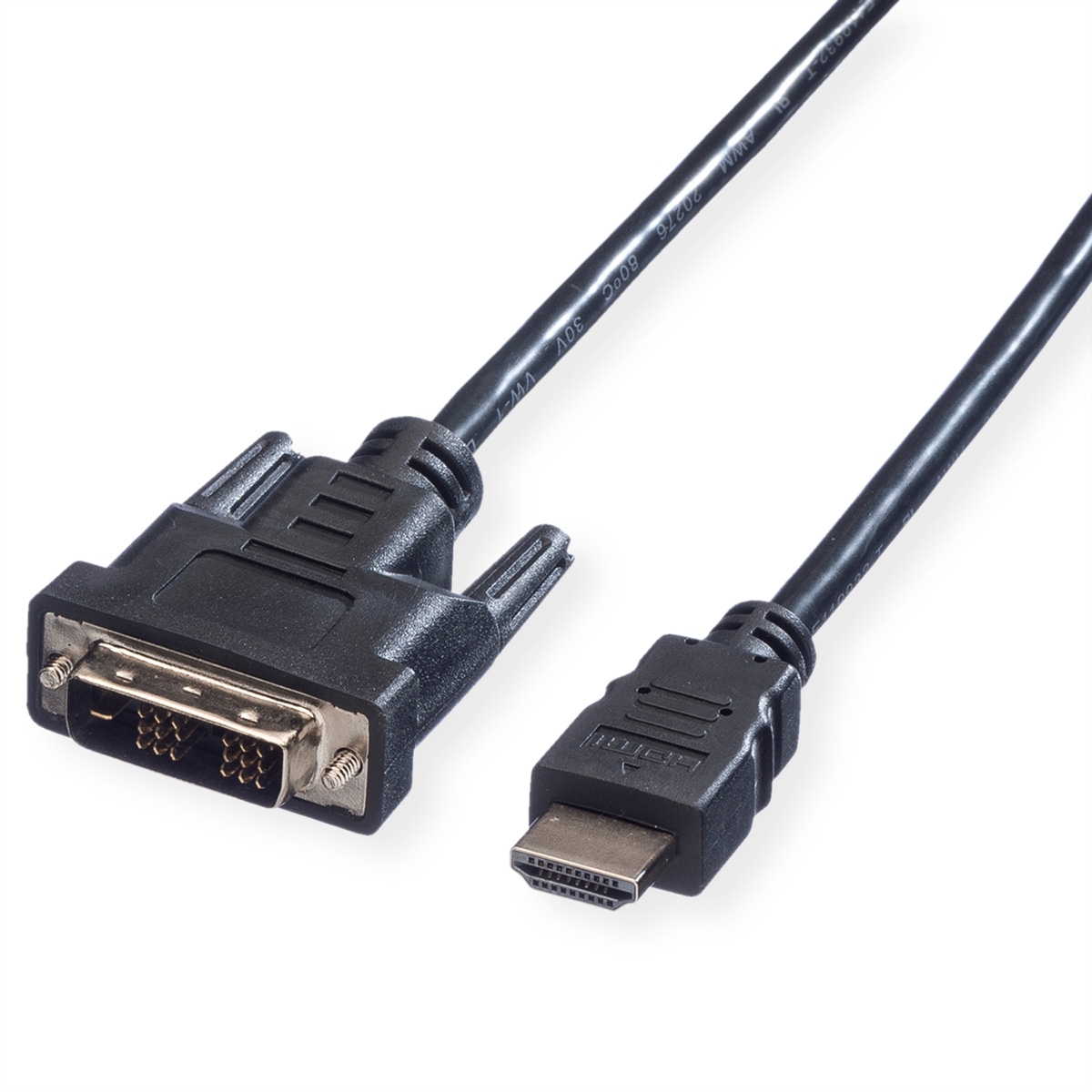 VALUE Kabel DVI (18+1) ST - HDMI ST, schwarz, 1,5 m Image