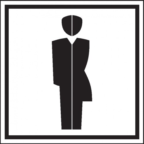 Aufkleber I Türschild Pikto Divers, weiß/schwarz, Folie, selbstklebend, 150x150mm Image