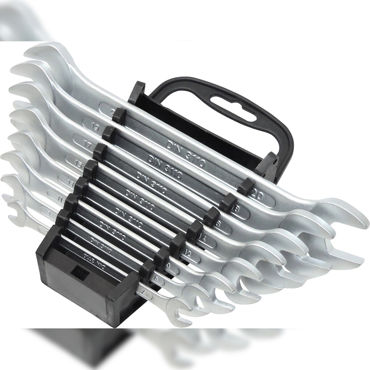 FAMEX 10255-08 Doppel-Gabelschlüssel Maulschlüssel Satz mit Kunststoffhalter 8-tlg. Image