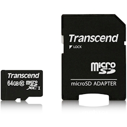 Transcend 64GB microSDXC Class 10 + SD-Adapter Image