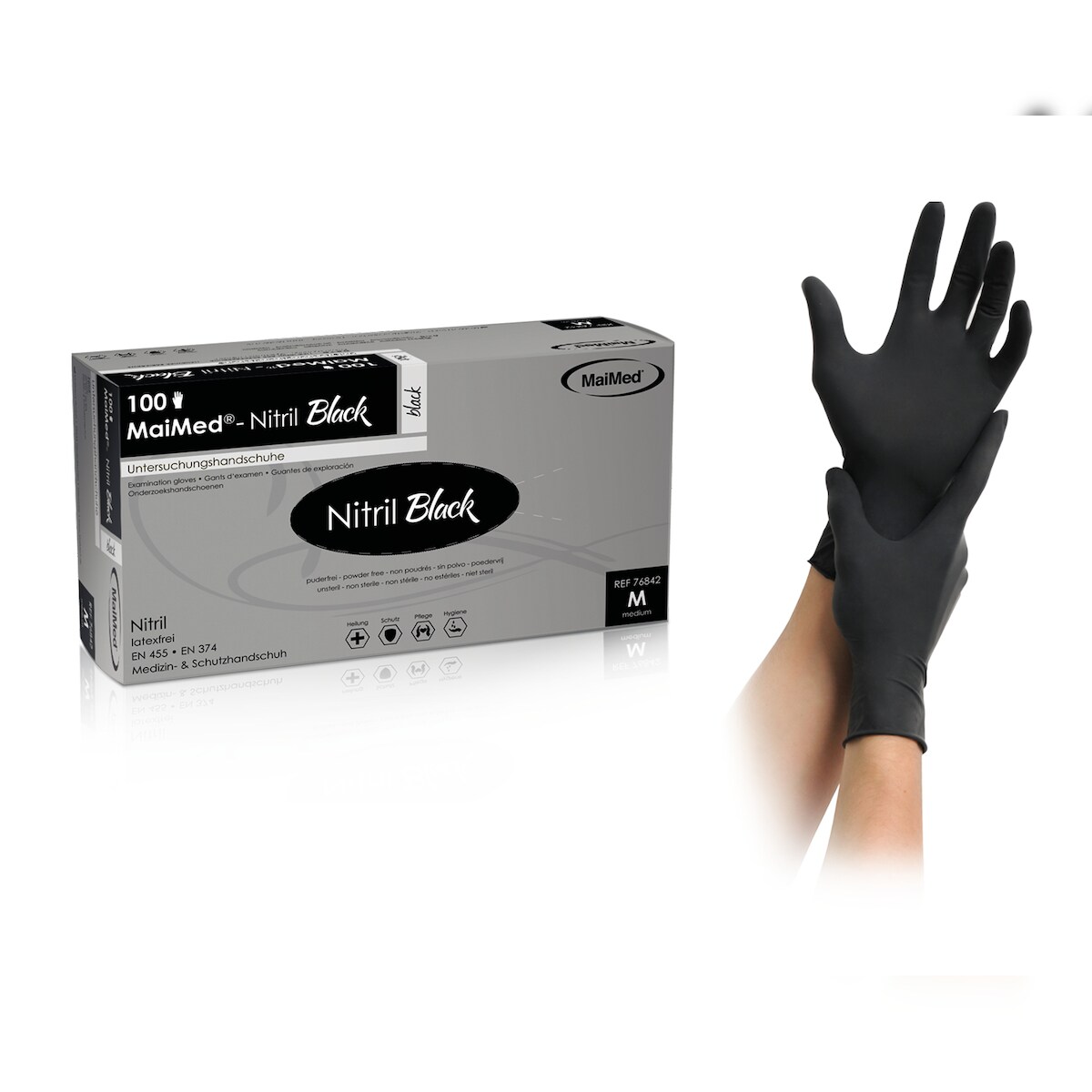MaiMed® - nitril Black Nitrilhandschuh (schwarz) Größe XL Image