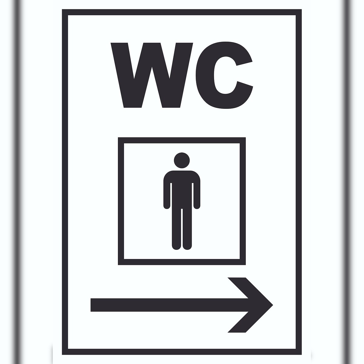HB-Druck WC Herren rechts Schild A4 (210x297mm) Image
