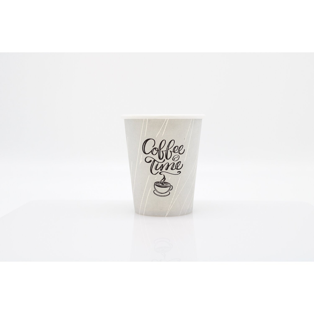 200x Coffee To Go Becher 8oz 200ml Grau Image