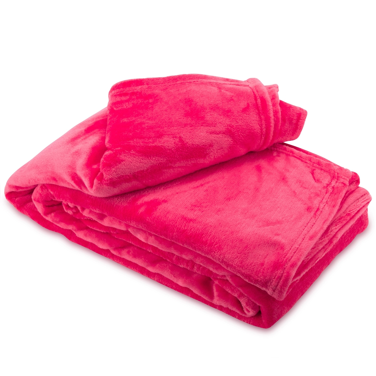 Leonado Vicenti Kuscheldecke Rosa 270x230 cm Wolldecke Fleece extra weiche Wohndecke Sofa Image