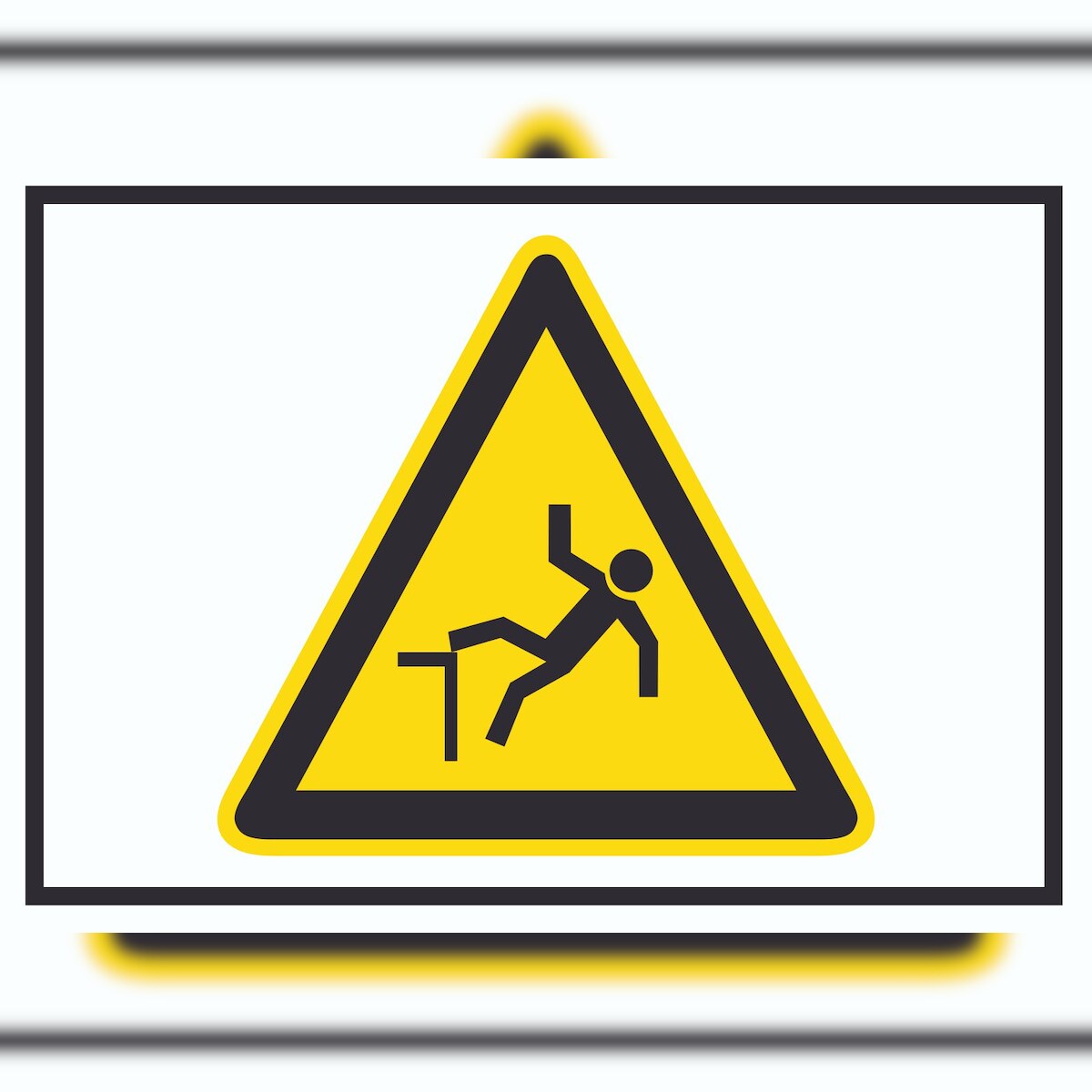 Vorsicht Absturzgefahr Symbol Schild A5 (148x210mm) Image