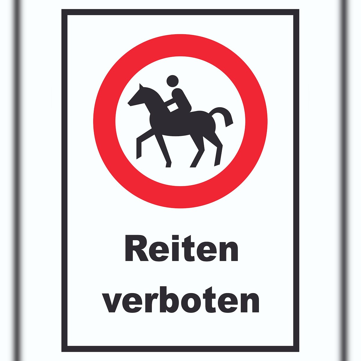 HB-Druck Reiten verboten Schild A5 (148x210mm) Image