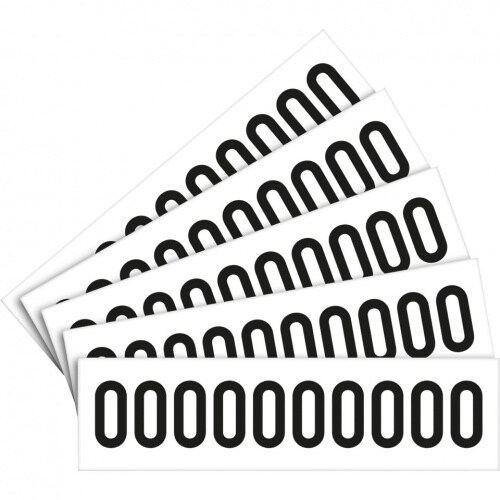 Aufkleber I Buchstabe O, weiß/schwarz, Folie, Schrifthöhe: 30mm, 39x17,7mm, 5 Bogen/VE, 10/Bogen Image