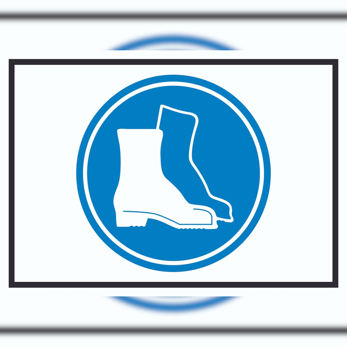 HB-Druck Sicherheitsschuhe tragen Symbol Schild A6 Rückseite selbstklebend Image