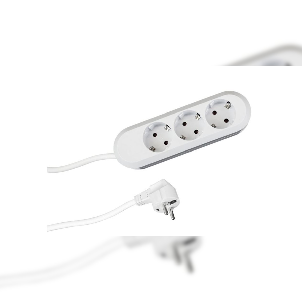 Bachmann Steckdosenleiste SMART 3-fach, weiß 3,0m, ohne Schalter Image