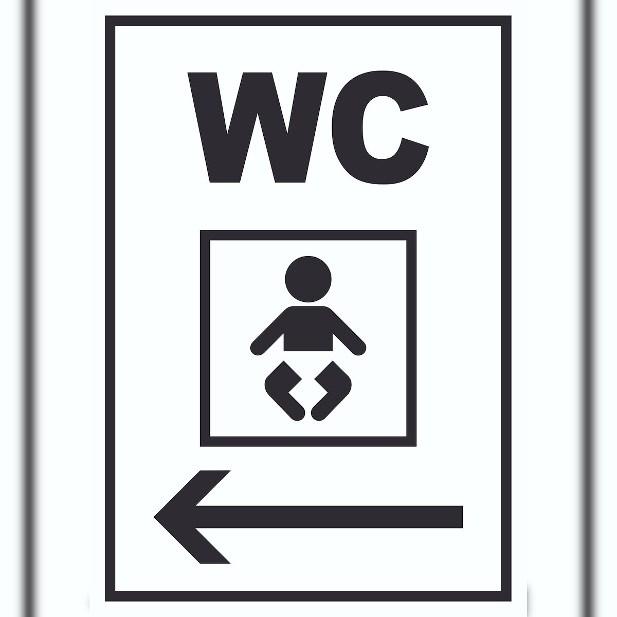 WC Wickelraum links Schild A3 (297x420mm) Image