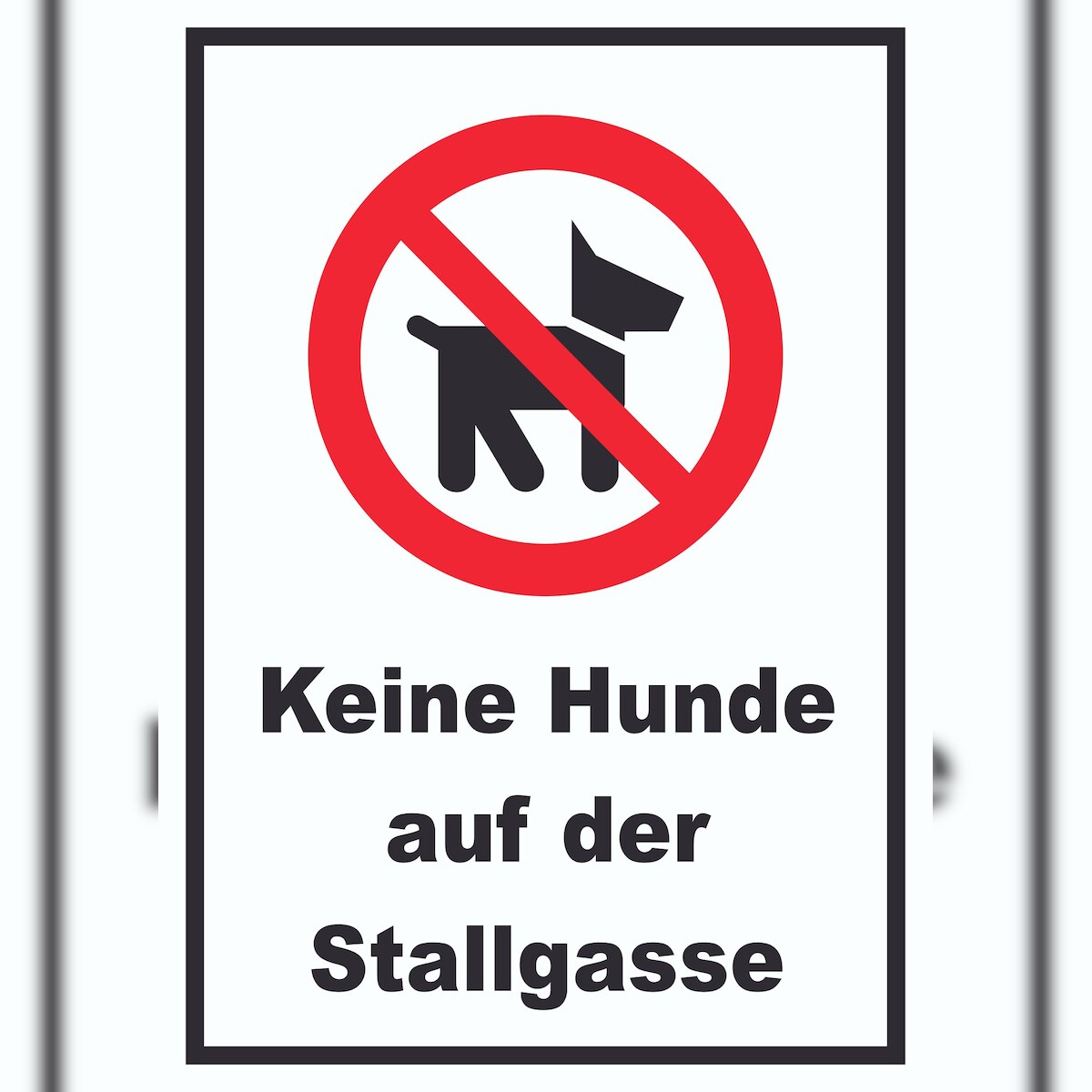 Keine Hunde auf der Stallgasse Schild A5 (148x210mm) Image