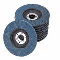 Vago-Tools 5x Fächerschleifscheiben 125mm flach K120 Blau