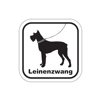 Hinweisschild, Leinenzwang, 200 x 200 mm - 200x200x2 mm Aluminium glatt
