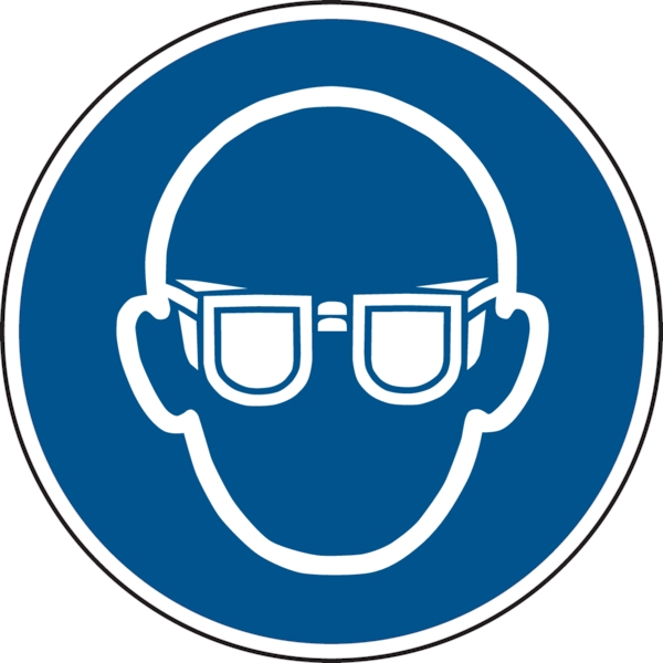 Gebotsschild, Augenschutz benutzen M004 - ASR A1.3 (DIN EN ISO 7010) - 50 mm Folie selbstklebend Image