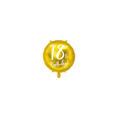 18. Geburtstag Folienballon gold