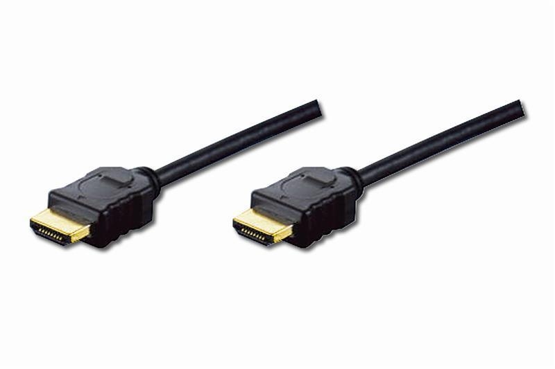 DIGITUS AK-330114-020-S Digitus HDMI High Speed Ethernet Typ A SSt/St 2m Full HD schwarz Image
