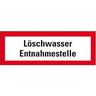 Schild I Feuerwehrschild Löschwasser Entnahmestelle, Kunststoff, 297x105mm, DIN 4066