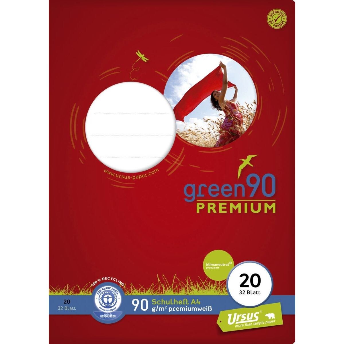 Heft - LIN20, A4, 32 Blatt, 90 g/qm, blanko Image