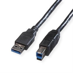 ROLINE USB 3.2 Gen 1 Kabel, Typ A-B, schwarz, 3 m Image