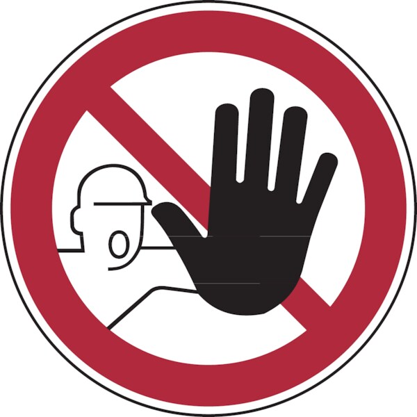 Verbotsschild, Zutritt für Unbefugte verboten D-P006 - ASR A1.3 (DIN 4844-2) - 300 mm Folie selbstklebend Image