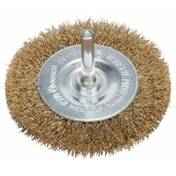 Scheibenbürste, gewellt, vermessingt, 75 mm, 0,2 mm, 10 mm, 4500 U/ min Image