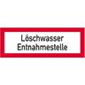 Schild Löschwasser Entnahmestelle, Alu, reflektierend RA1, 297x105 mm