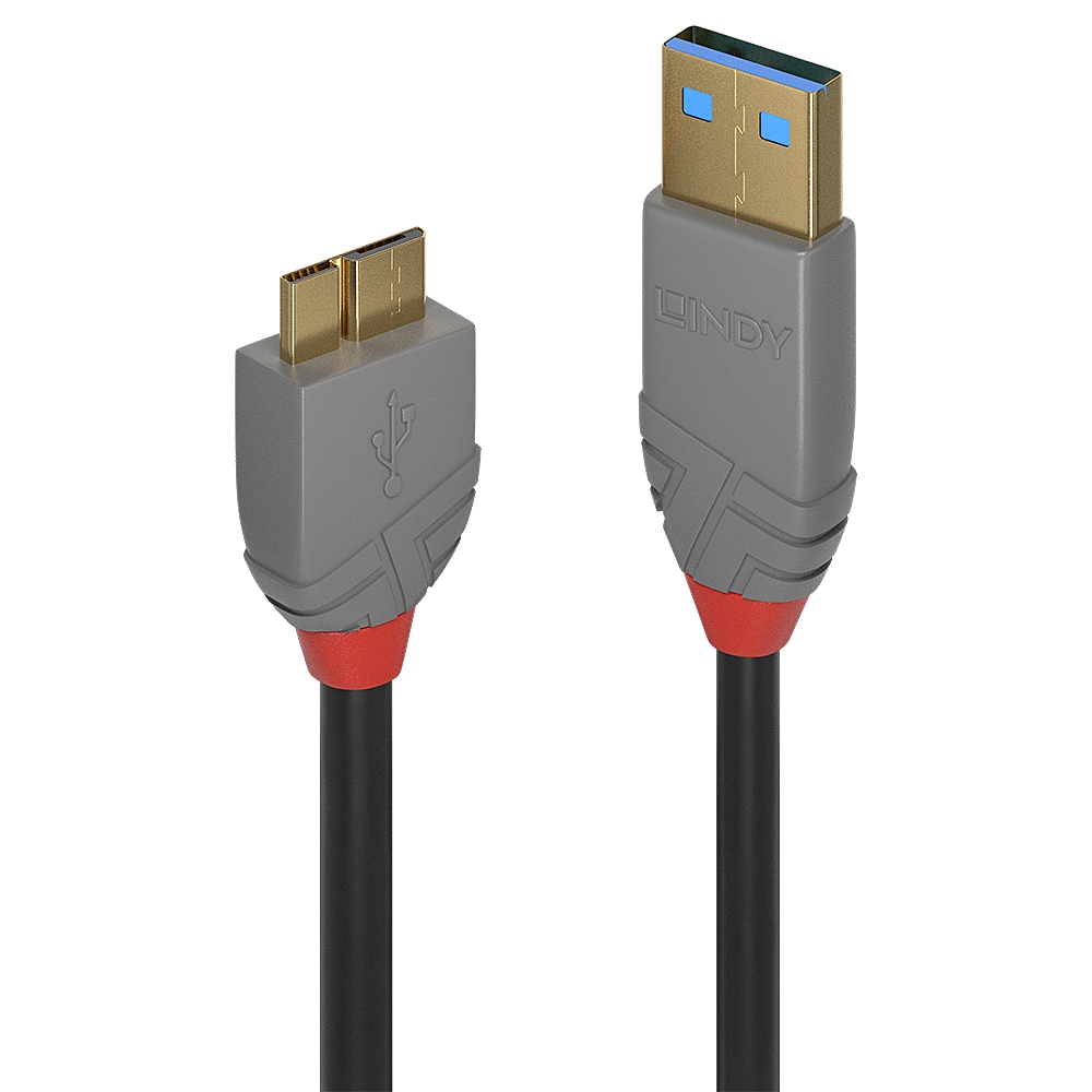 Lindy 36765 Lindy USB 3.0 Kabel Typ A/Micro-B Anthra Line M/M 0.5m Image