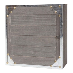 Mendler Schlüsselkasten Virginia, Schlüsselschrank Holzbox, Shabby-Look Vintage 27x27x6cm ~ grau-braun Image