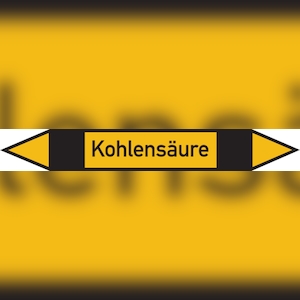 Rohrleitungskennzeichen Kohlensäure - 187x26 mm Folie selbstklebend Image