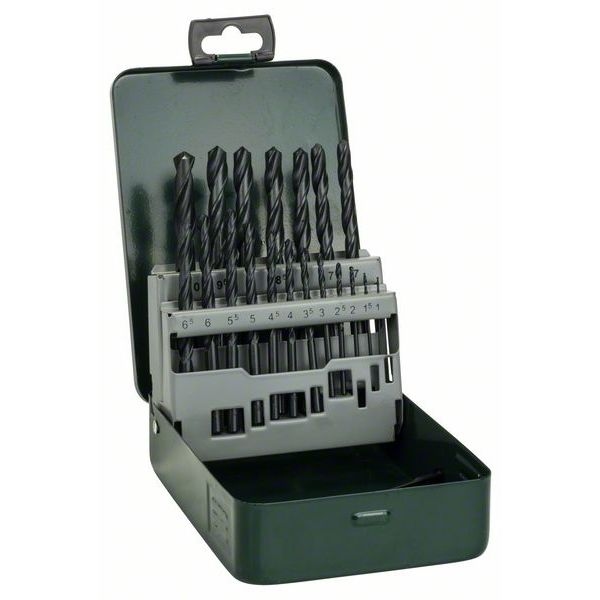 Metallbohrer-Set HSS-R, 19-teilig, 1 - 10 mm, Metallkassette Image