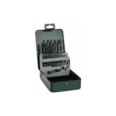 Metallbohrer-Set HSS-R, 19-teilig, 1 - 10 mm, Metallkassette