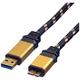 Roline USB-Kabel USB 3.2 Gen1 (USB 3.0 / USB 3.1 Gen1) USB-A Stecker, USB-Micro-B Stecker 0.80 m Sch