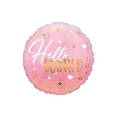 Folienballon Hello World Girl