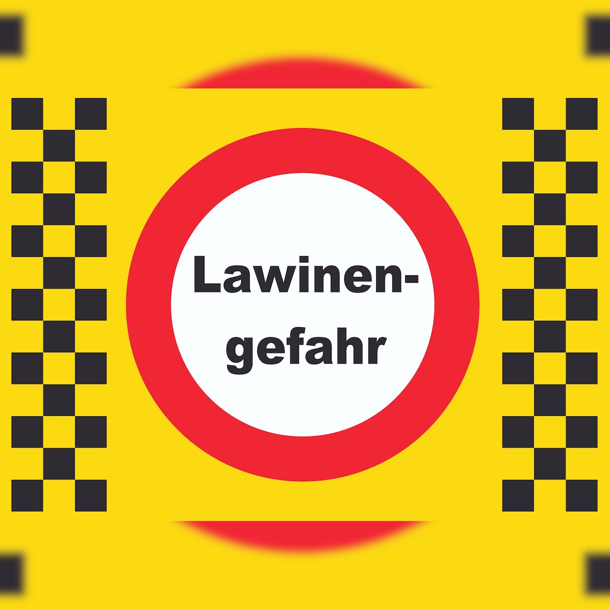 Lawinengefahr Schild A5 (148x210mm) Image
