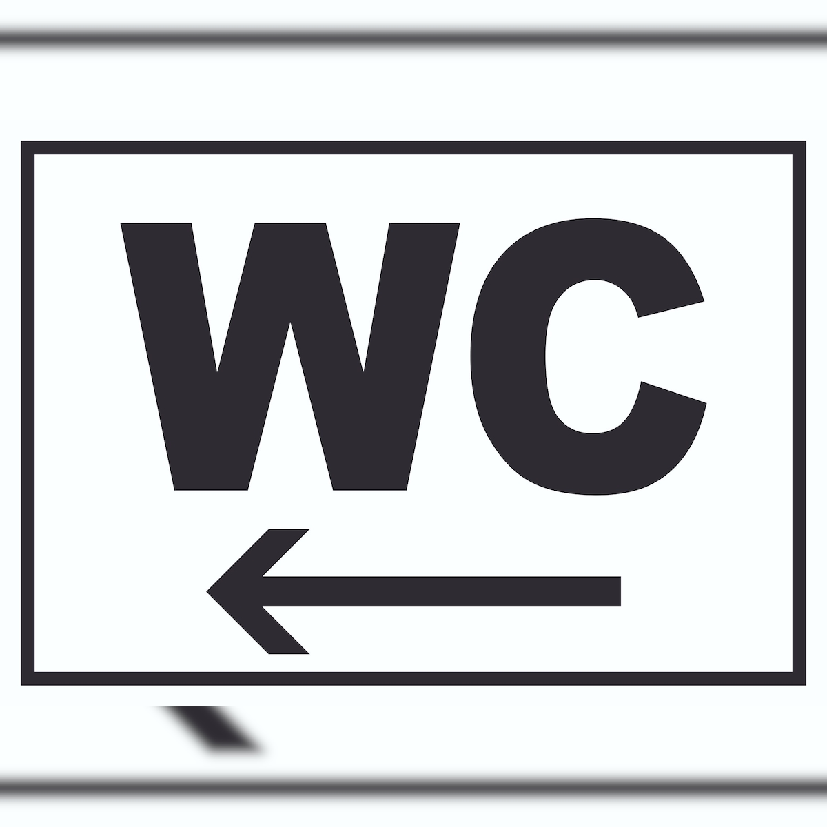 HB-Druck WC links Schild A6 Rückseite selbstklebend Image