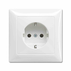 Busch-Jaeger Busch-balance SI Steckdose, 1f, alpinweiß, glänzend, Unterputz, horizontal/vertikal, IP20, Vollplatte Image