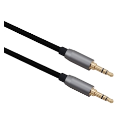 Helos Anschlusskabel, Klinke 3,5mm Stecker/Stecker 3 Pin, PREMIUM, 0,5m, schwarz Image