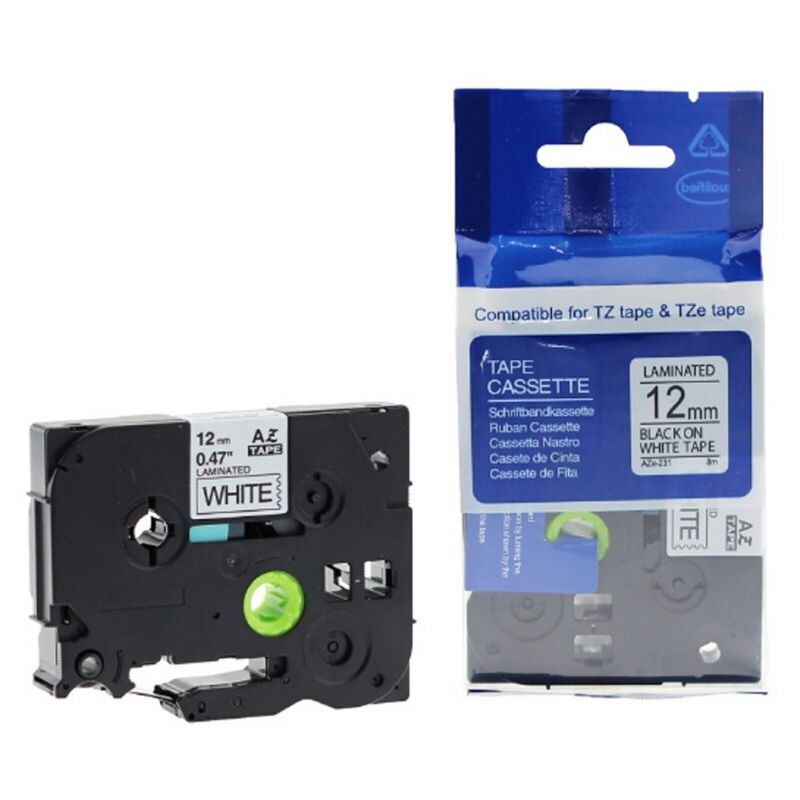 rillstab Schriftbandkassette schwarz/gelb, 9 mm x 8 m Image