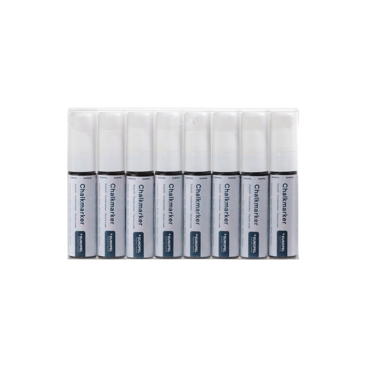 Europel Kreidemarker 15mm weiß PVC Etui 8 Stk 356501 Image