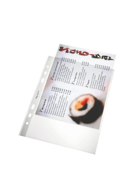Bene Lochrandhülle, A5, PP, 100my, klar oben offen, glatt Image