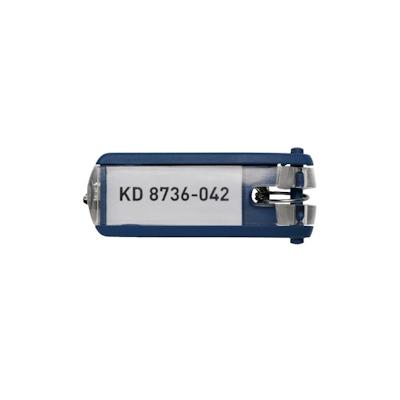 Durable Schlüsselanhänger KEY CLIP, Kunststoff, 70 x 25 mm, dunkelblau, 6 Stück