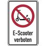 Verbotsschild, Kombischild, E-Scooter verboten - praxisbewährt - 200x300x2 mm Aluverbund