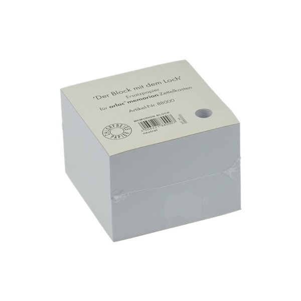 Ersatzblock memorion Zettelbox, 600 Blatt mit Loch, 10 x 10 cm Image