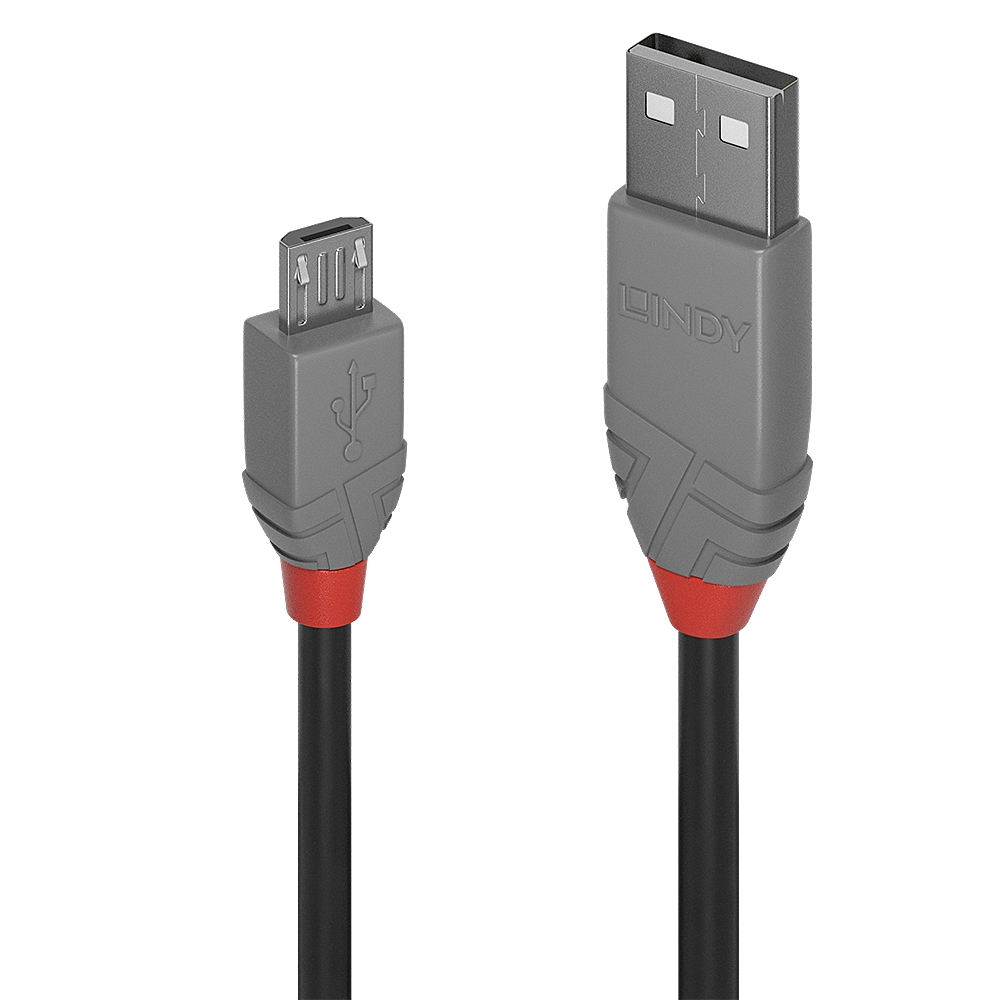 Lindy 36730 Lindy USB 2.0 Kabel Typ A/Micro-B Anthra Line M/M 0.2m Image