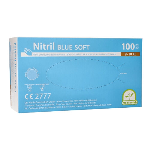 Medi-Inn® 100 "Medi-Inn®" Handschuhe, Nitril puderfrei "Blue Soft" blau Größe XL Image