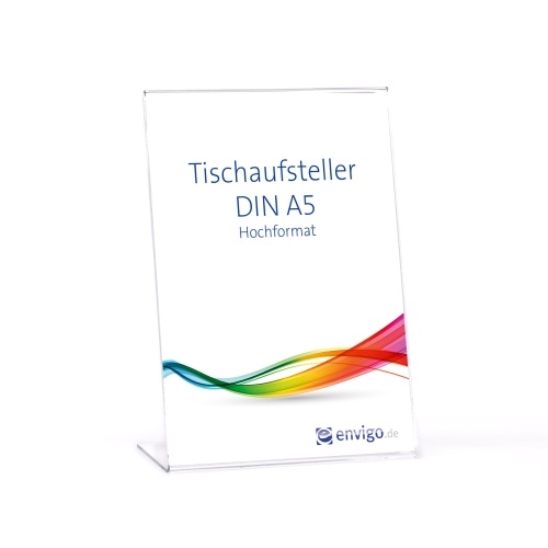envigo Tischaufsteller »L-Ständer« DIN A5 hoch, PS Image