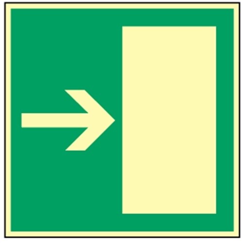 Schild Rettungsweg rechts/links quadratisch, Kunststoff, nachl, 160-mcd, 200x200 mm Image